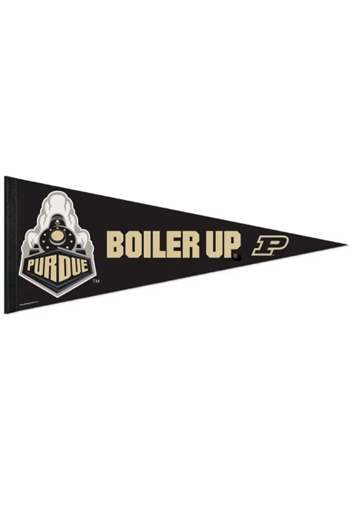 Black Purdue Boilermakers 12x30 Boiler Up Premium Pennant