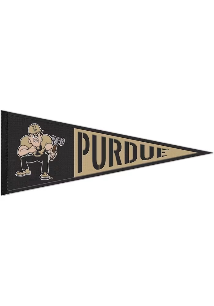 Black Purdue Boilermakers 13x32 Vault Logo Pennant