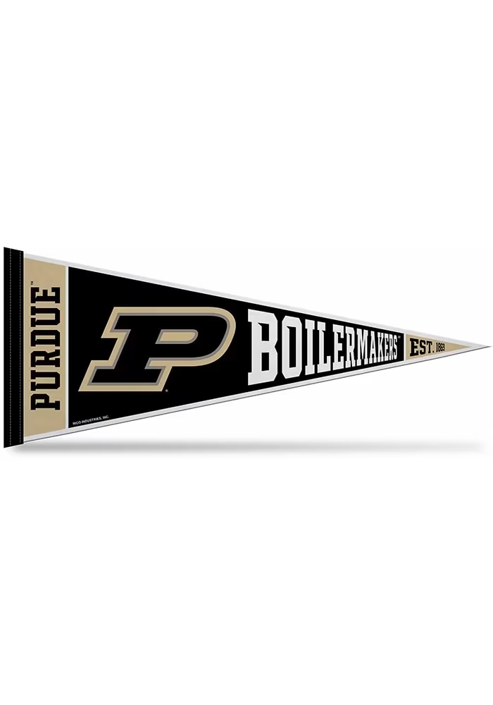 Gold Purdue Boilermakers Rally Standard 12x30 Pennant