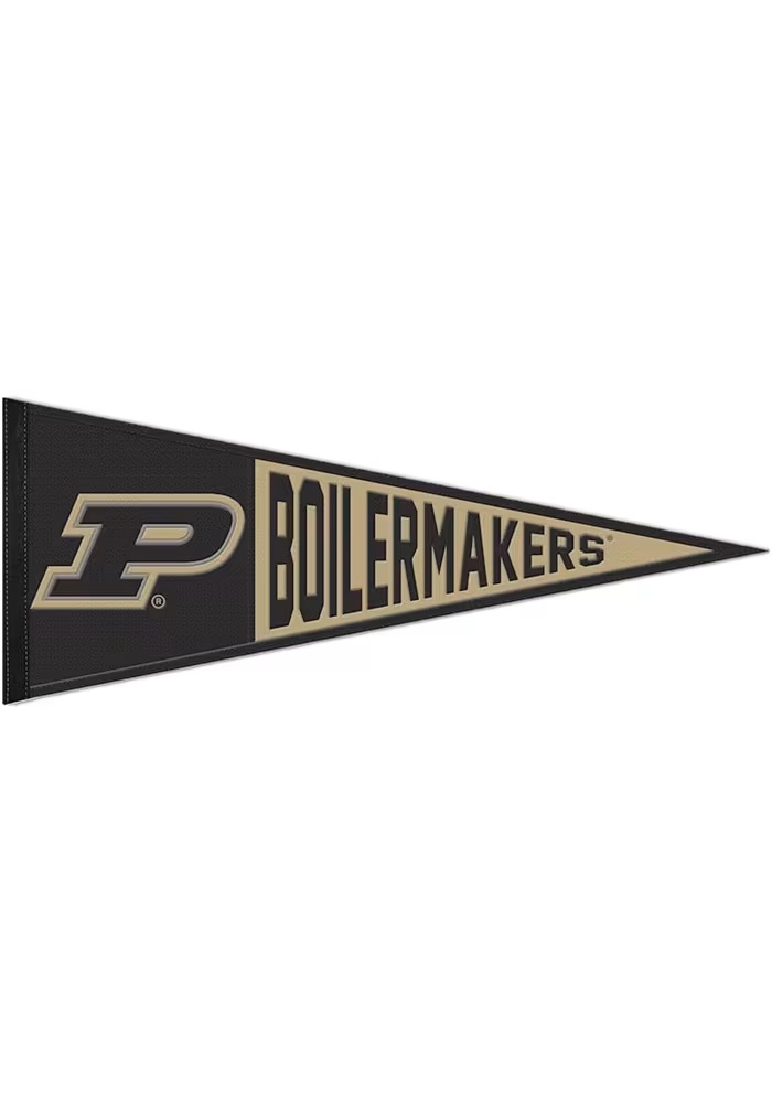 Black Purdue Boilermakers 13x32 Primary Logo Pennant