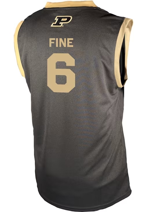 Aaron Fine Mens Black Purdue Boilermakers NIL Basketball Jersey