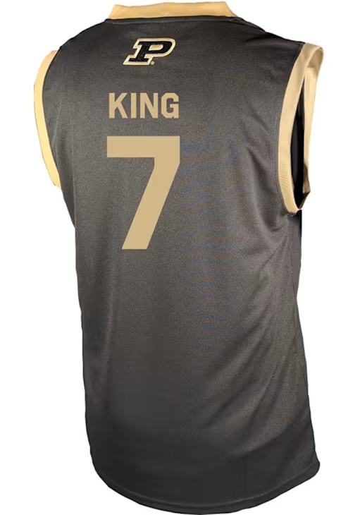 Samuel King Mens Black Purdue Boilermakers NIL Basketball Jersey