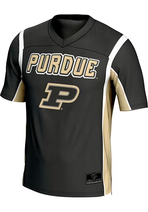 Mens Purdue Boilermakers Black ProSphere Rival Football Jersey