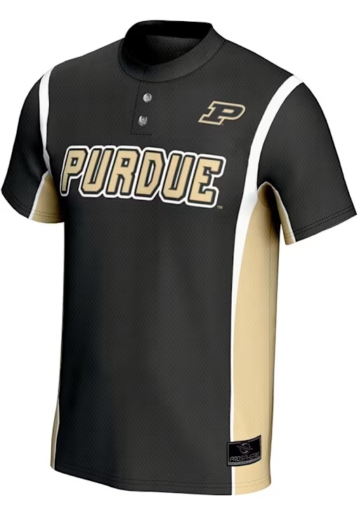 Youth Purdue Boilermakers Black ProSphere Rival Design Baseball Jersey Jersey