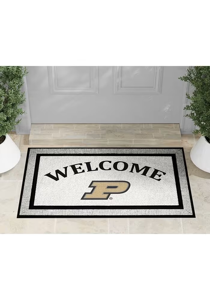 Ash Purdue Boilermakers Welcome 18x30 Door Mat