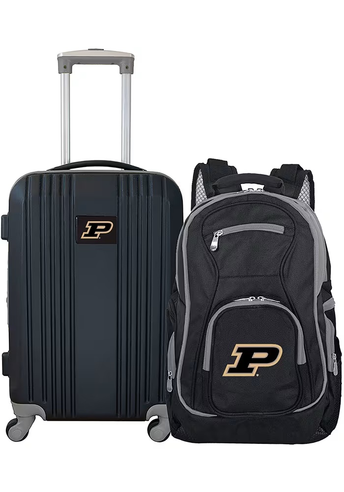 2-Piece Set Purdue Boilermakers Luggage - Black