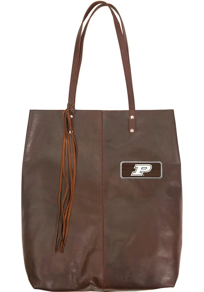 Purdue Boilermakers Canyon Outback Leather Mee Tote Tote Bag - Brown