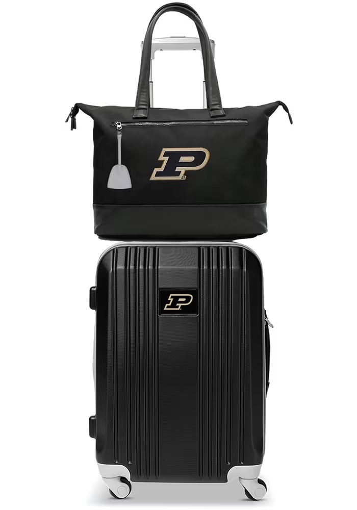 Set with Laptop Tote Purdue Boilermakers Luggage - Black