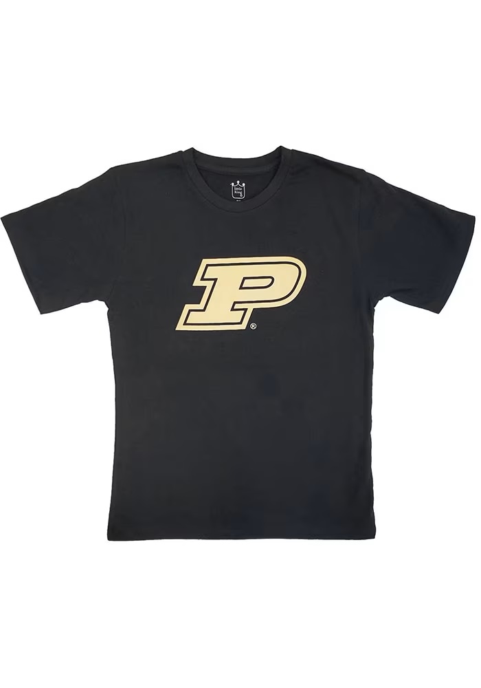 Infant Purdue Boilermakers Black Little King Primary Logo Design Short Sleeve T-Shirt