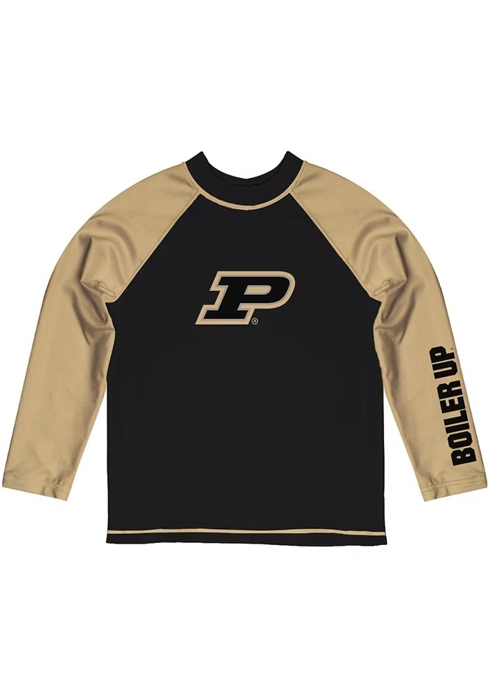 Baby Purdue Boilermakers Black Vive La Fete Rash Guard Long Sleeve T-Shirt