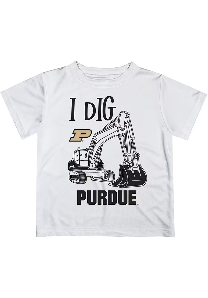 Infant Purdue Boilermakers White Vive La Fete Excavator Short Sleeve T-Shirt