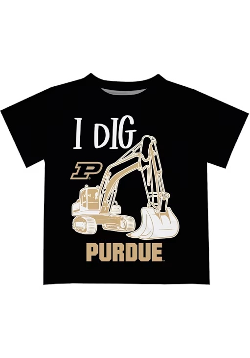 Infant Purdue Boilermakers Black Vive La Fete Excavator Short Sleeve T-Shirt