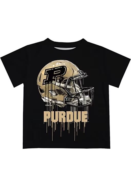 Infant Purdue Boilermakers Black Vive La Fete Helmet Short Sleeve T-Shirt