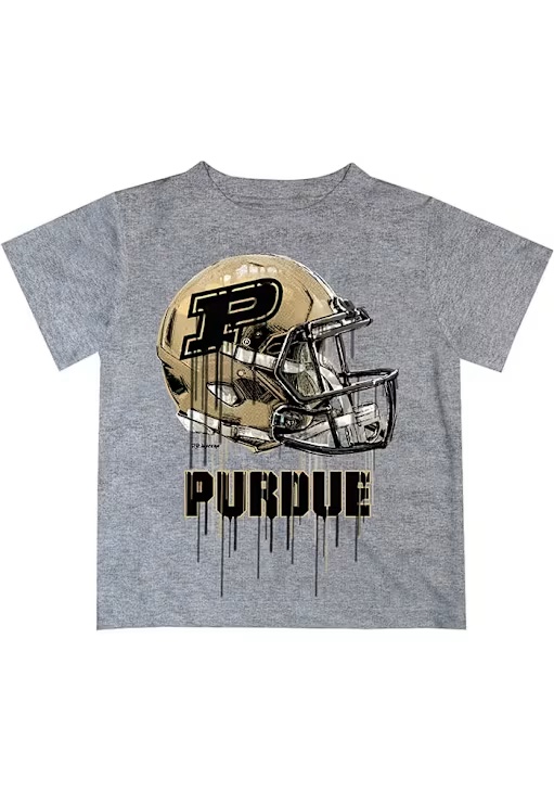 Infant Purdue Boilermakers Grey Vive La Fete Helmet Short Sleeve T-Shirt
