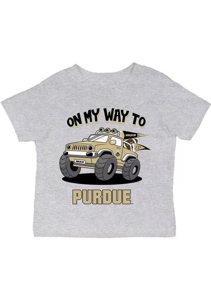 Infant Purdue Boilermakers Grey Vive La Fete On My Way Short Sleeve T-Shirt