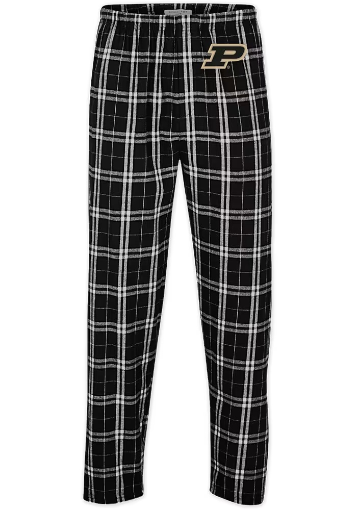 Youth Black Purdue Boilermakers Flannel Loungewear Sleep Pants
