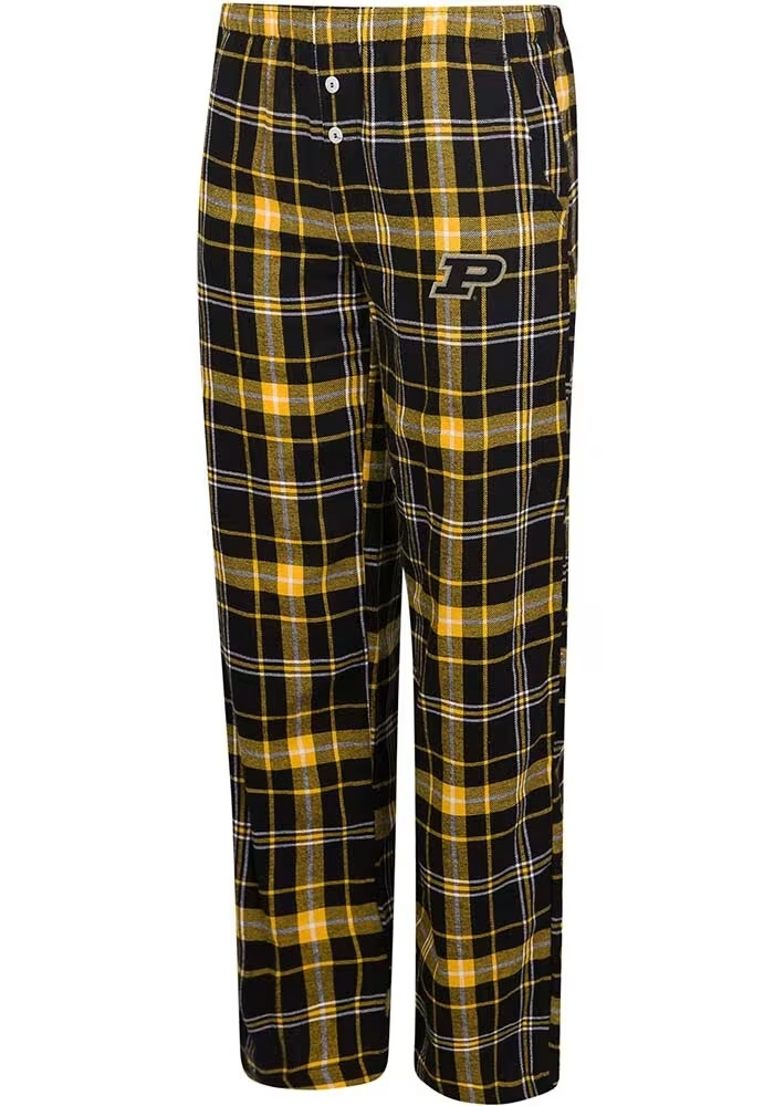 Womens Purdue Boilermakers Black Concepts Sport Flannel Loungewear Sleep Pants