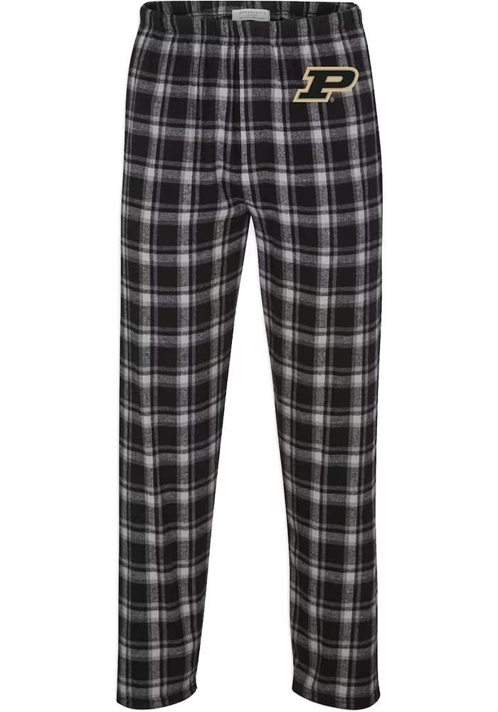 Mens Black Purdue Boilermakers Primary Logo Loungewear Sleep Pants