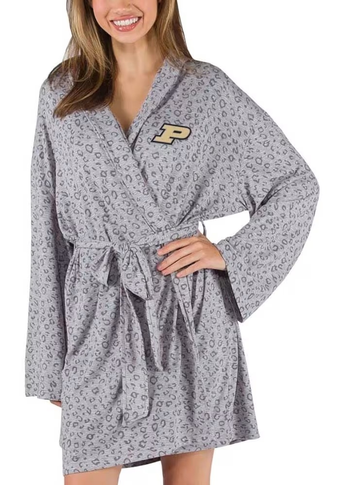 Womens Purdue Boilermakers Charcoal Concepts Sport Frill Robe