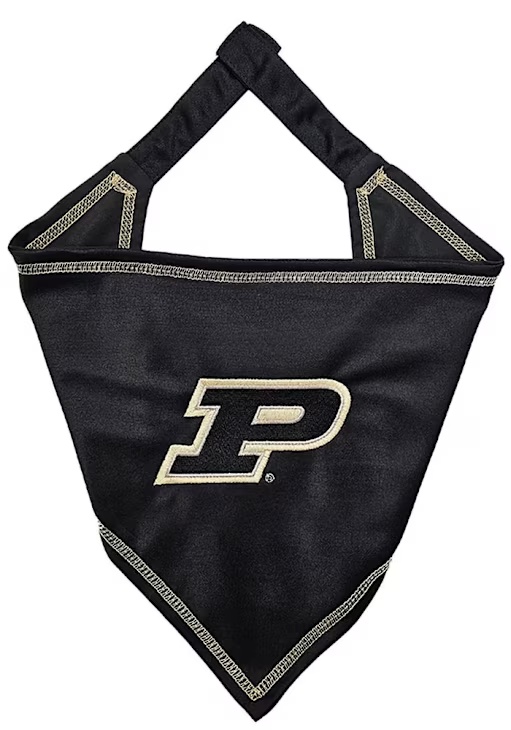 Black Purdue Boilermakers Tie Around Pet Bandana