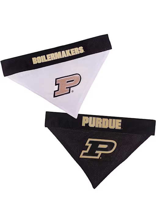Black Purdue Boilermakers Reversible Design Pet Bandana