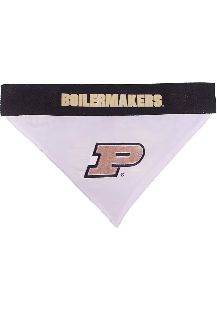 Black Purdue Boilermakers Reversible Design Pet Bandana