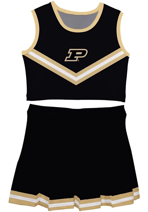 Toddler Girls Purdue Boilermakers Black Vive La Fete Ashley Cheer Sets