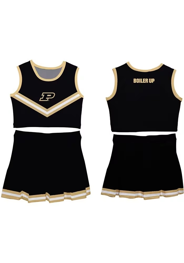 Toddler Girls Purdue Boilermakers Black Vive La Fete Ashley Cheer Sets