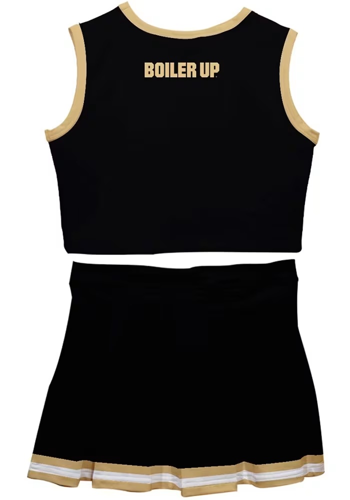 Girls Purdue Boilermakers Black Vive La Fete Ashley Cheer Set