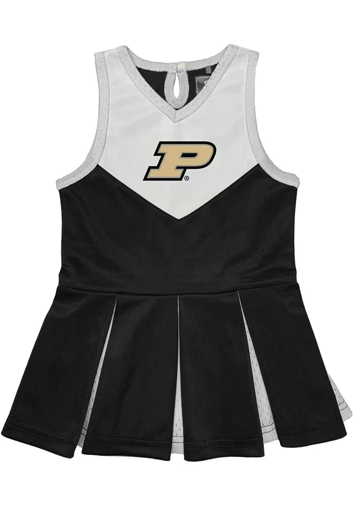 Toddler Girls Black Purdue Boilermakers 1 Piece Cheer Sets