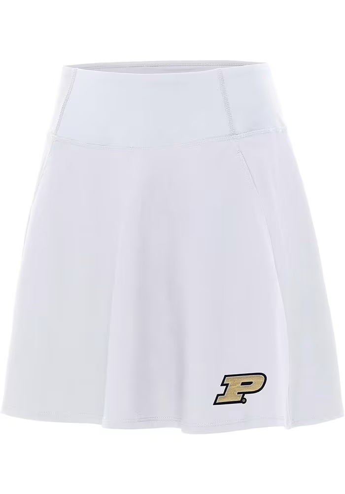 Womens Purdue Boilermakers White Antigua Chip Skort Skirt