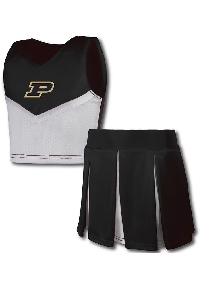 Girls Black Purdue Boilermakers 2 Piece Cheer Set