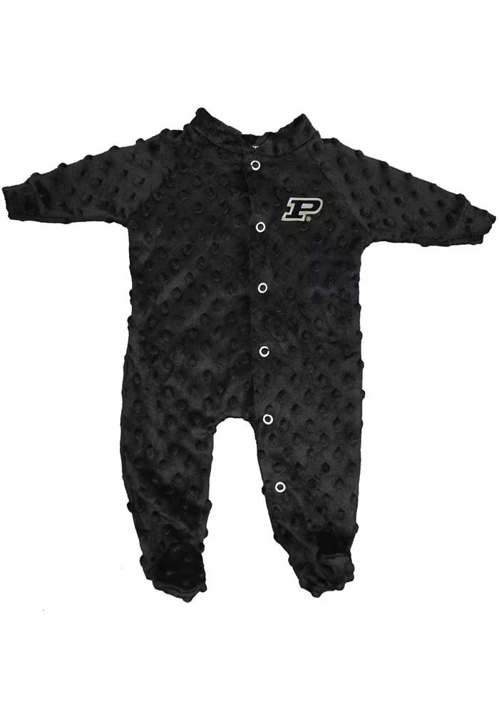Baby Purdue Boilermakers Black Little King Two Tone Cuddle Bubble Loungewear One Piece Pajamas