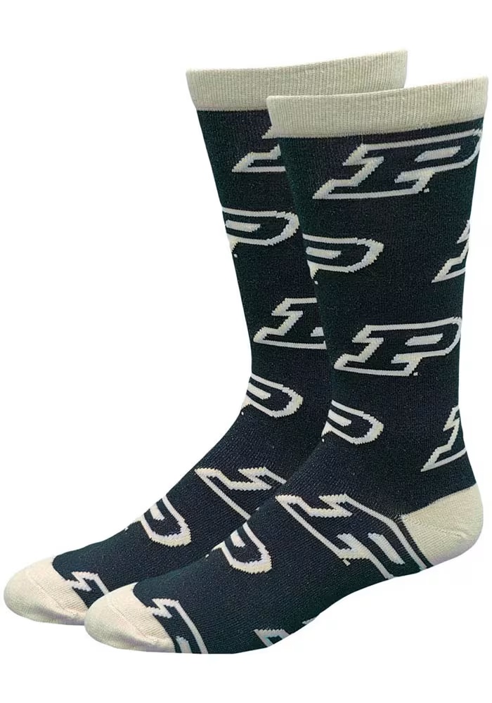 Allover Purdue Boilermakers Mens Dress Socks - Gold