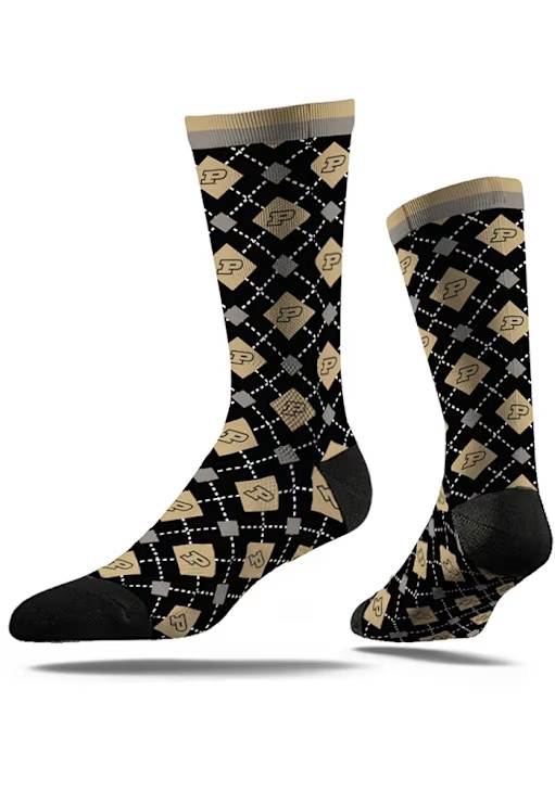 Repeat Purdue Boilermakers Mens Argyle Socks - Navy Blue
