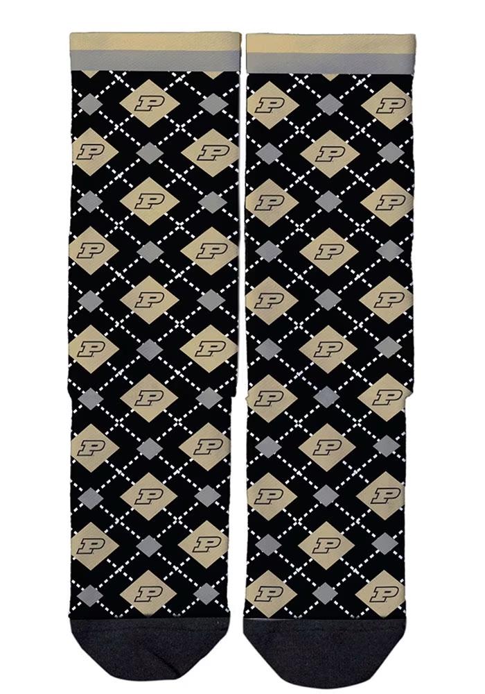 Repeat Purdue Boilermakers Mens Argyle Socks - Navy Blue
