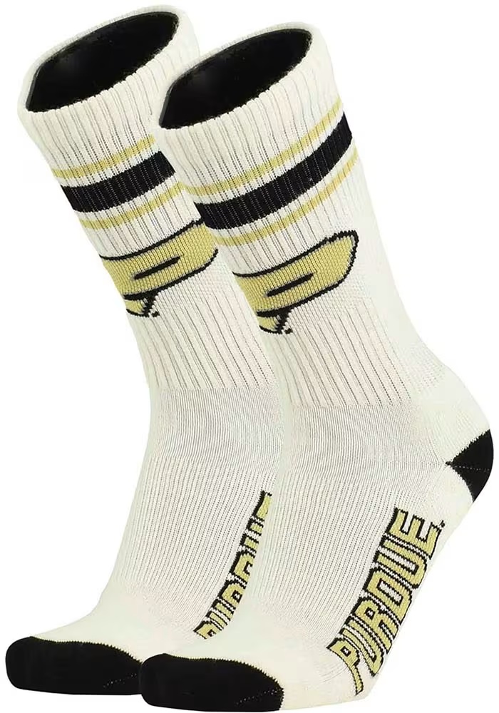 Throwback Purdue Boilermakers Mens Crew Socks - Gold