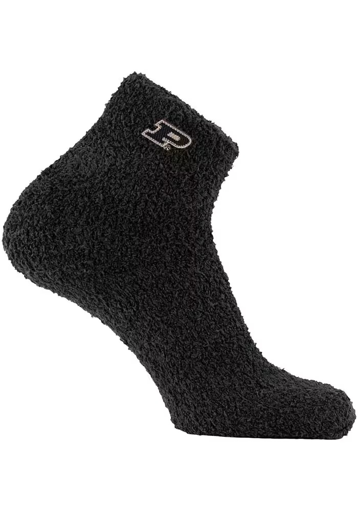 Cozy Purdue Boilermakers Womens Quarter Socks - Black
