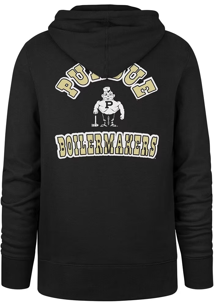 Mens Purdue Boilermakers Black 47 Comeback Headline Hooded Sweatshirt