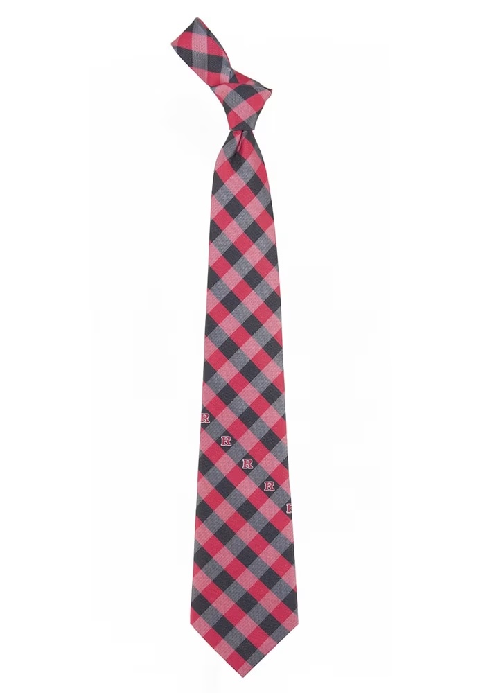 Check Rutgers Scarlet Knights Mens Tie - Red