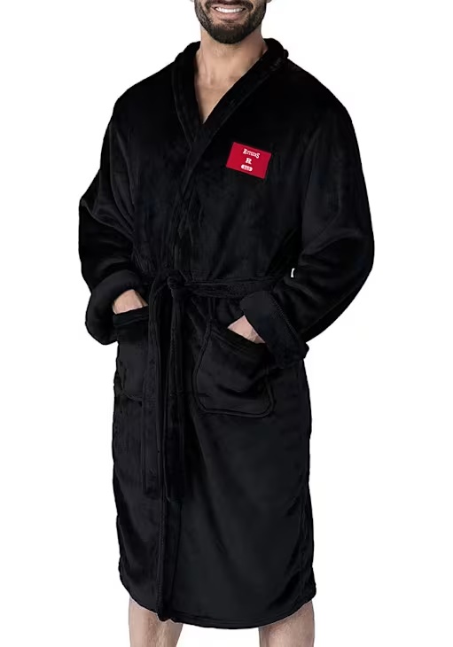 Black Rutgers Scarlet Knights Dad Silk Touch Bathrobes