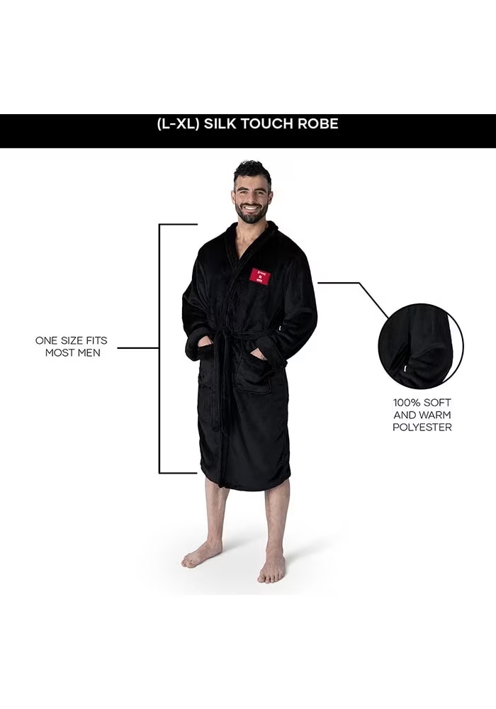 Black Rutgers Scarlet Knights Dad Silk Touch Bathrobes