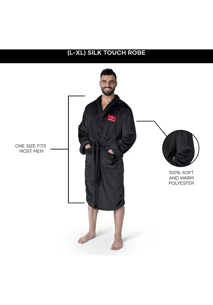 Black Rutgers Scarlet Knights #1 Dad Silk Touch Bathrobes