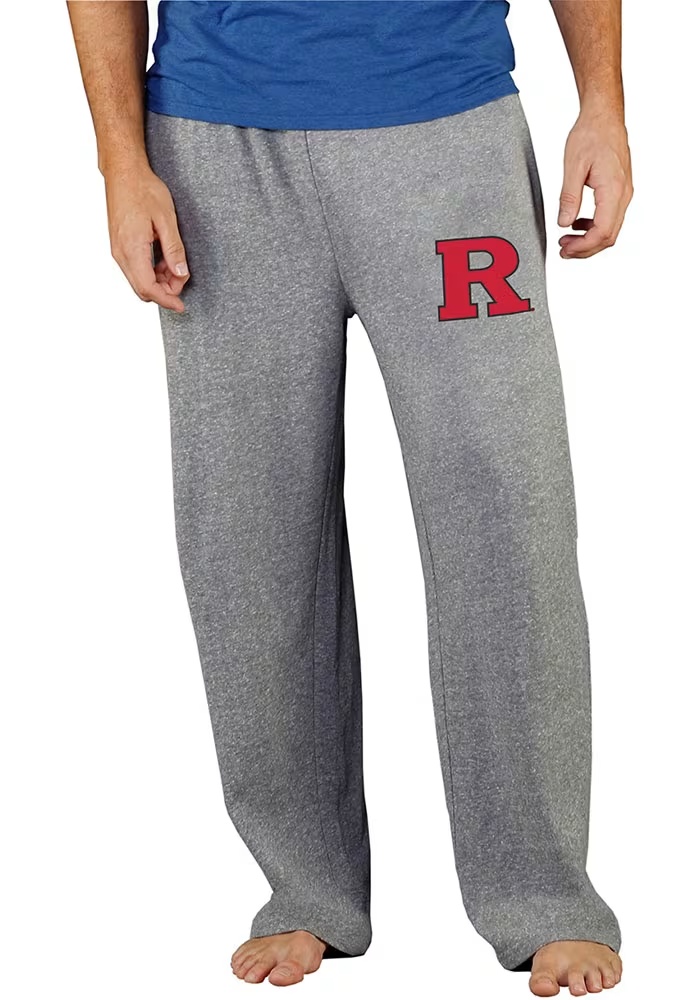 Mens Rutgers Scarlet Knights Grey Concepts Sport Mainstream Terry Sweatpants