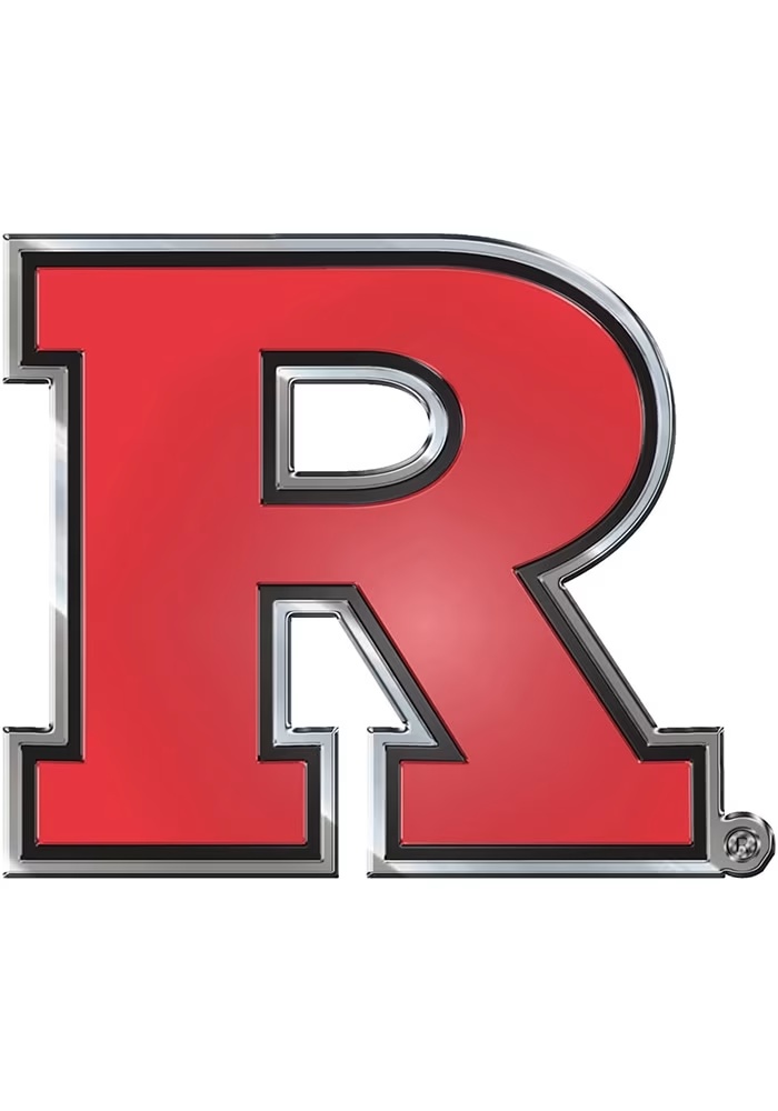 Red Rutgers Scarlet Knights Color Car Emblem