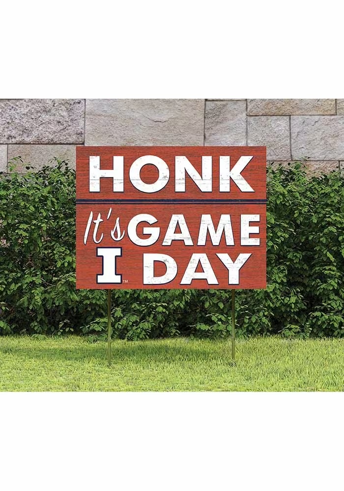 Orange Illinois Fighting Illini 18x24 Game Day Yard Sign