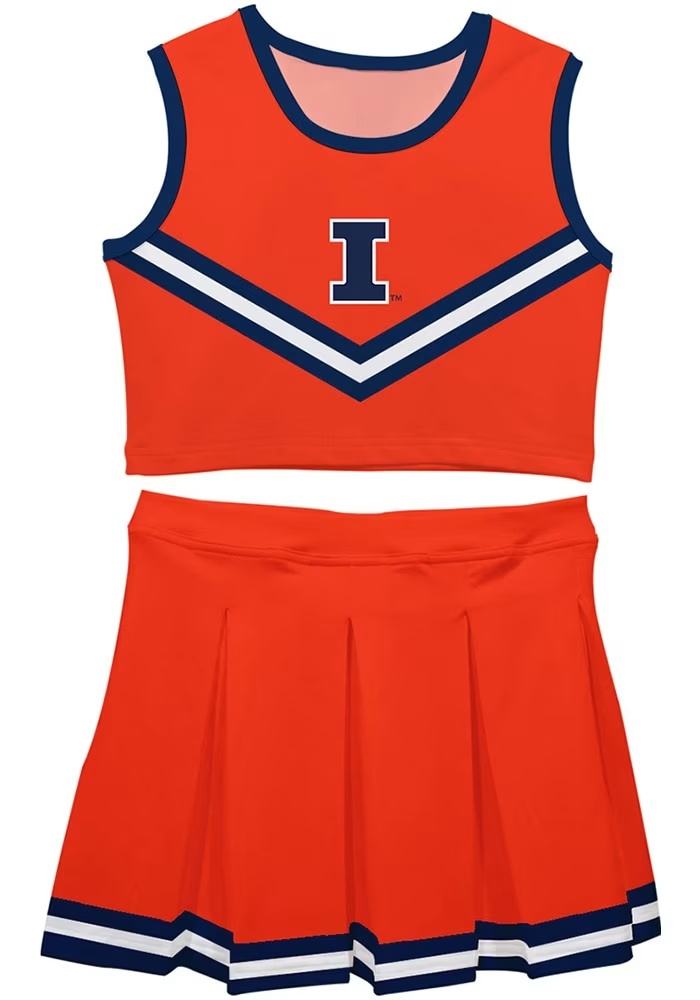 Toddler Girls Illinois Fighting Illini Orange Vive La Fete Ashley Cheer Sets