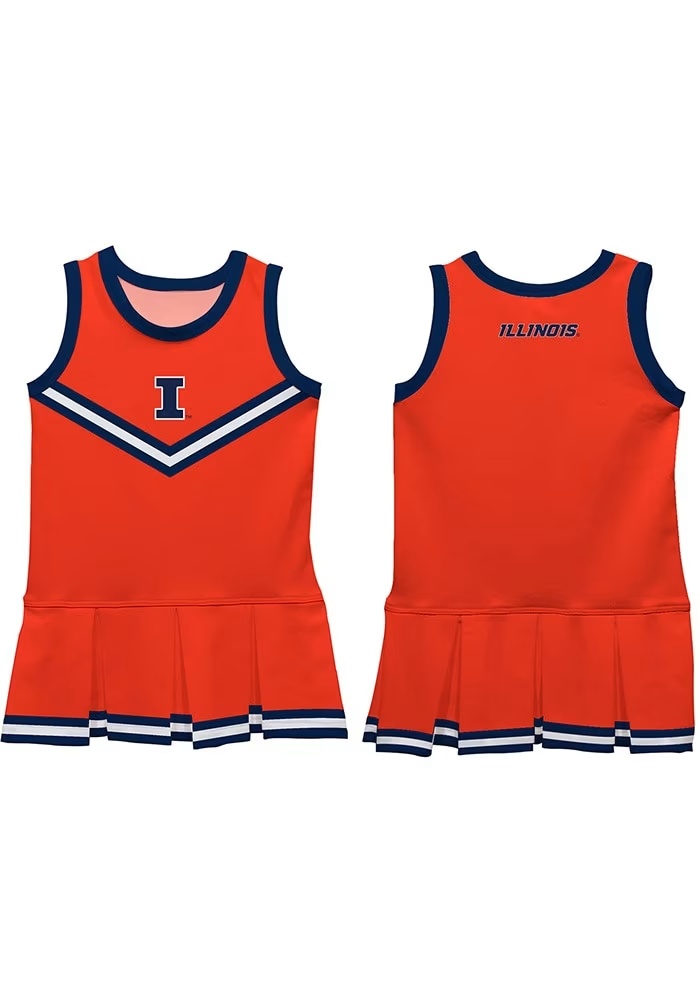 Baby Illinois Fighting Illini Navy Blue Vive La Fete Britney Cheer Dress