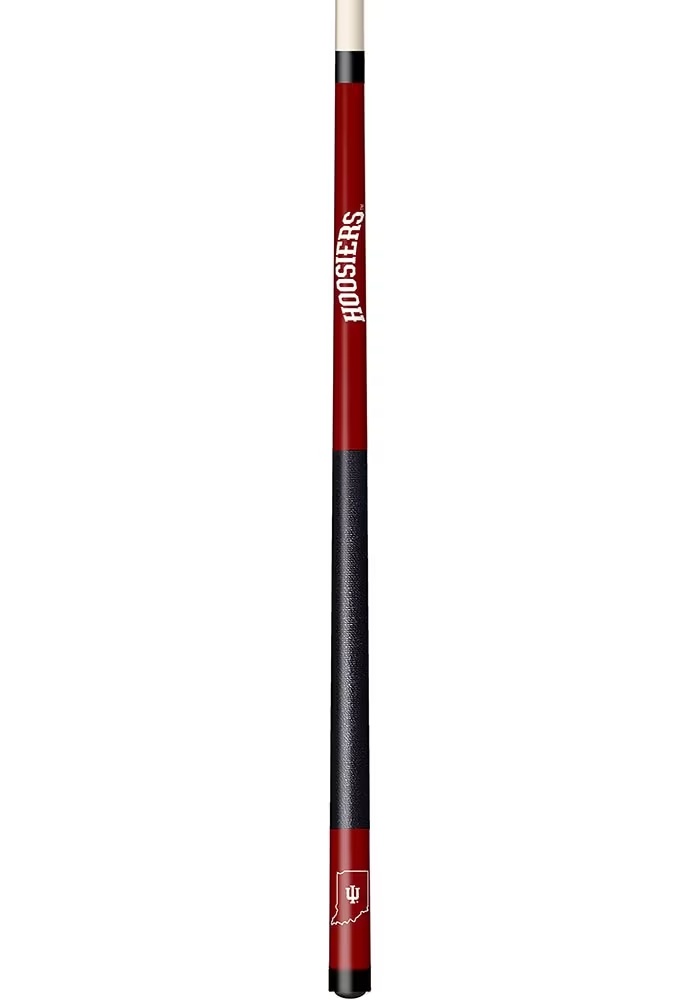 Black Indiana Hoosiers Laser Etched Pool Cue