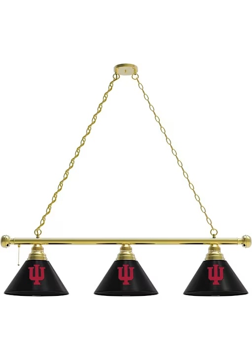 Gold Indiana Hoosiers 3 Shade Billiard Lamp